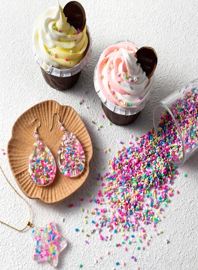 OIIKI 100g Mini Fake Candy Sprinkles, Polymer Clay Slices Fake Sprinkles, Nail Art Supplies for Chirstmas Wedding Party Decor DIY Crafts- Mixed Colors - Image 4